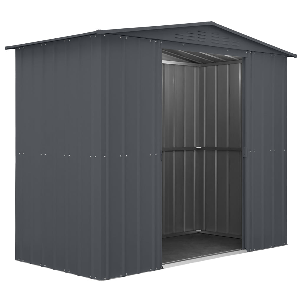 Gable Roof Shed, 8 X 4 Ft, Double Sliding Doors, Woodland Grey