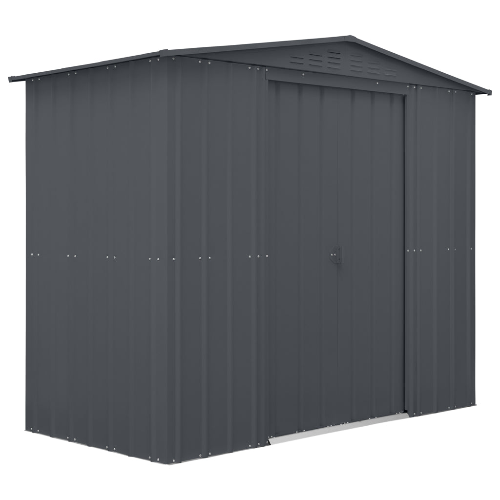 Gable Roof Shed, 8 X 4 Ft, Double Sliding Doors, Woodland Grey