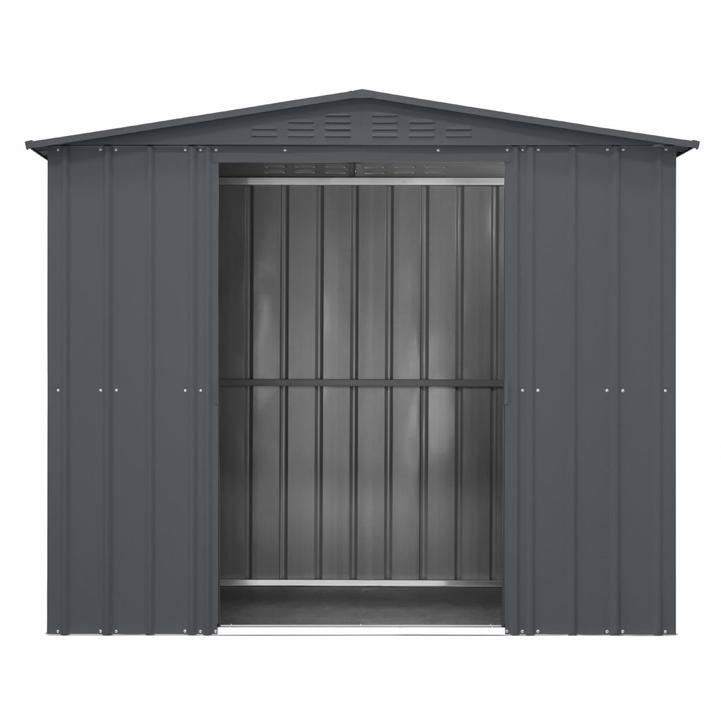 Gable Roof Shed, 8 X 4 Ft, Double Sliding Doors, Woodland Grey