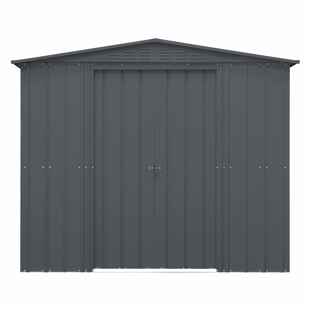 Gable Roof Shed, 8 X 4 Ft, Double Sliding Doors, Woodland Grey