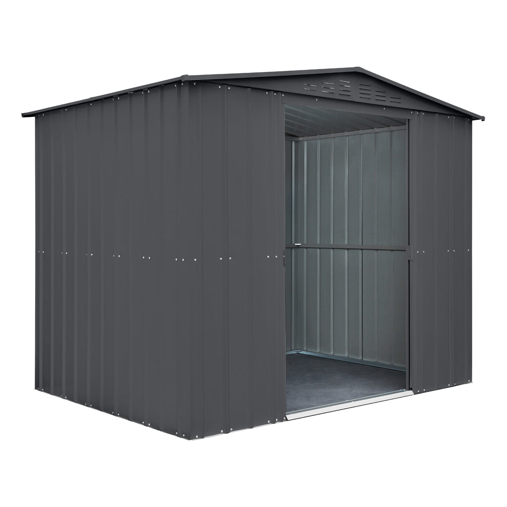 Gable Roof Shed, 8 X 6 Ft, Double Sliding Doors, Woodland Grey