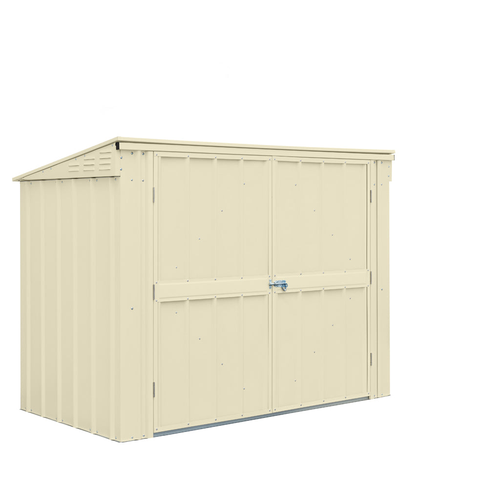 2 Bin Locker, 6 X 3 Ft, Double Hinged Doors, Smooth Cream