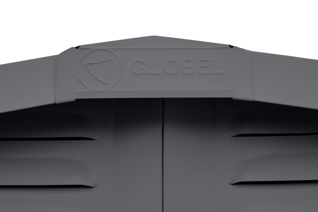 Gable Roof Shed, 10 X 10 Ft, Double Sliding Doors, Woodland Grey