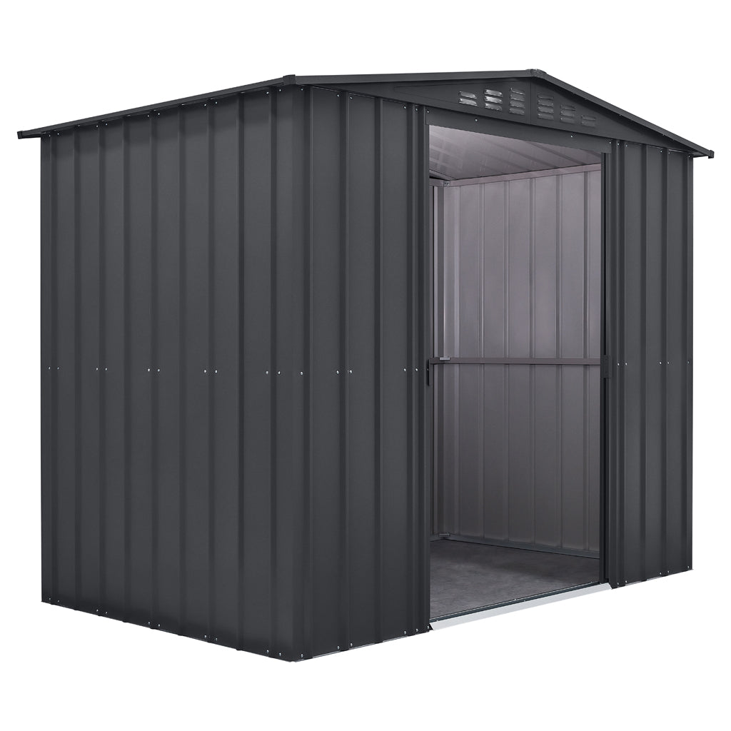 Gable Roof Shed, 8 X 5 Ft, Double Sliding Doors, Woodland Grey