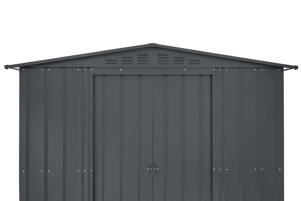 Gable Roof Shed, 8 X 5 Ft, Double Sliding Doors, Woodland Grey